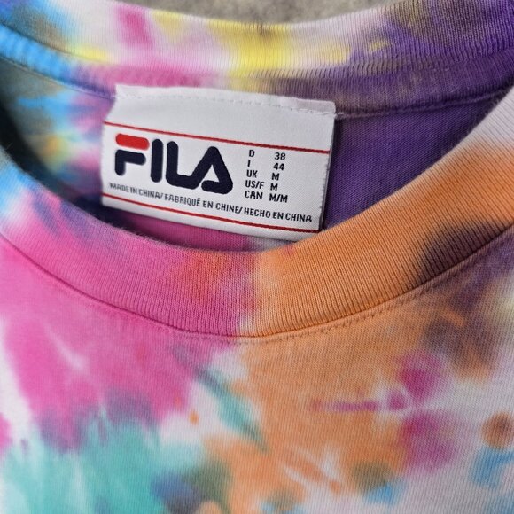 Fila Tie-Dye T-Shirt Colorful Short Sleeve Crewneck Size M - Picture 3 of 5
